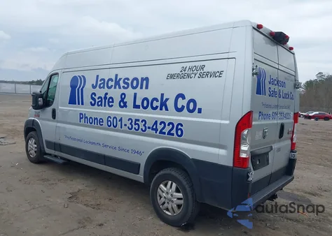 2021 Ram Promaster 2500 High Roof 159 Wb from USA, damaged, VIN 3C6ERVDG6ME500703